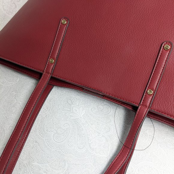 INC Zoiey faux-leather women's XL tote bag - RED - Picture 4 of 7